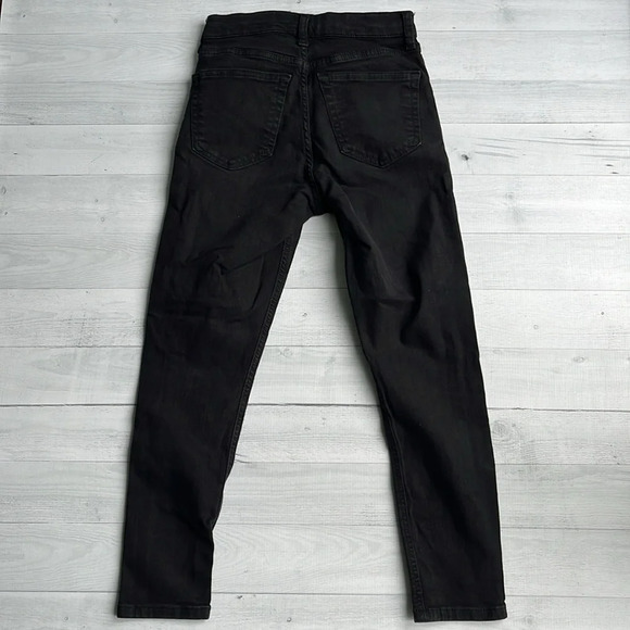 Topshop Jamie Moto/Petite Black Denim Skinny Jeans Size W26 L28 - Picture 3 of 5